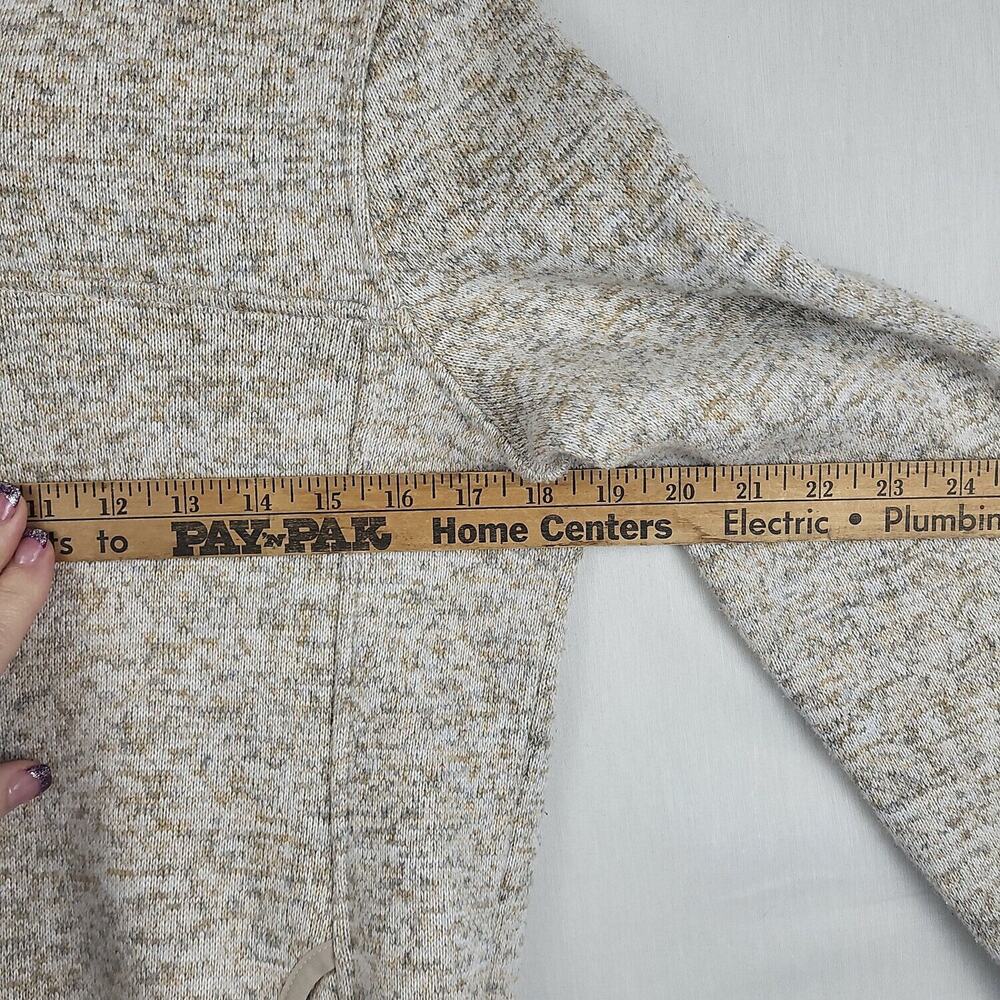Thread+Supply Womens Beige Heathered Quarter Zip Pullover Sweater Size Small‎ - Picture 7 of 8